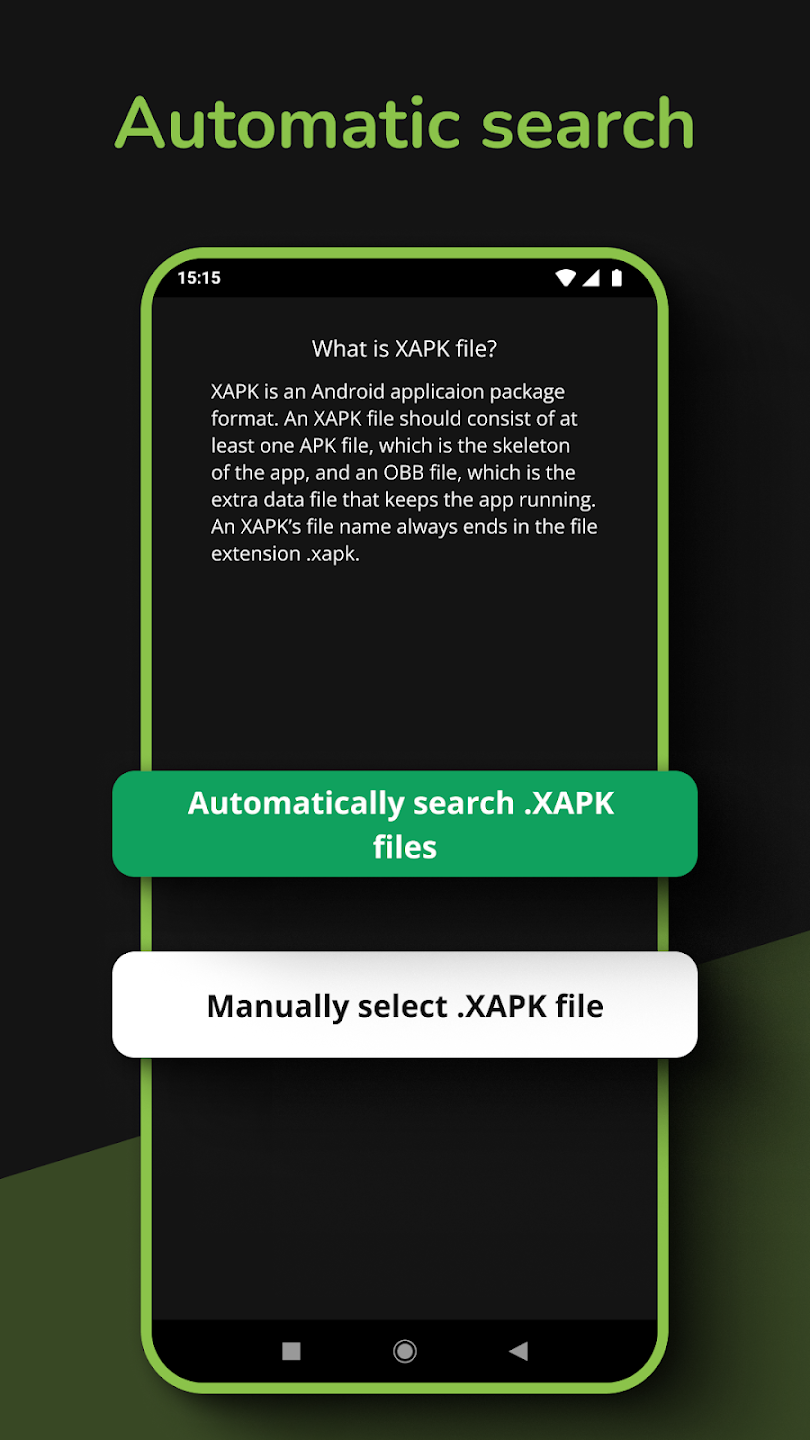 Search Automatically and Manually XAPK