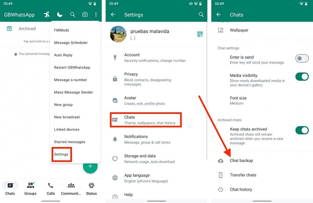 How to make Backup of GB WhatsApp APK?